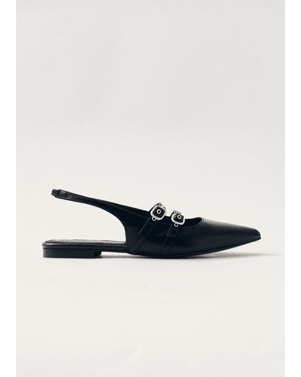 Alohas Wren Crne Kožne Baletanke