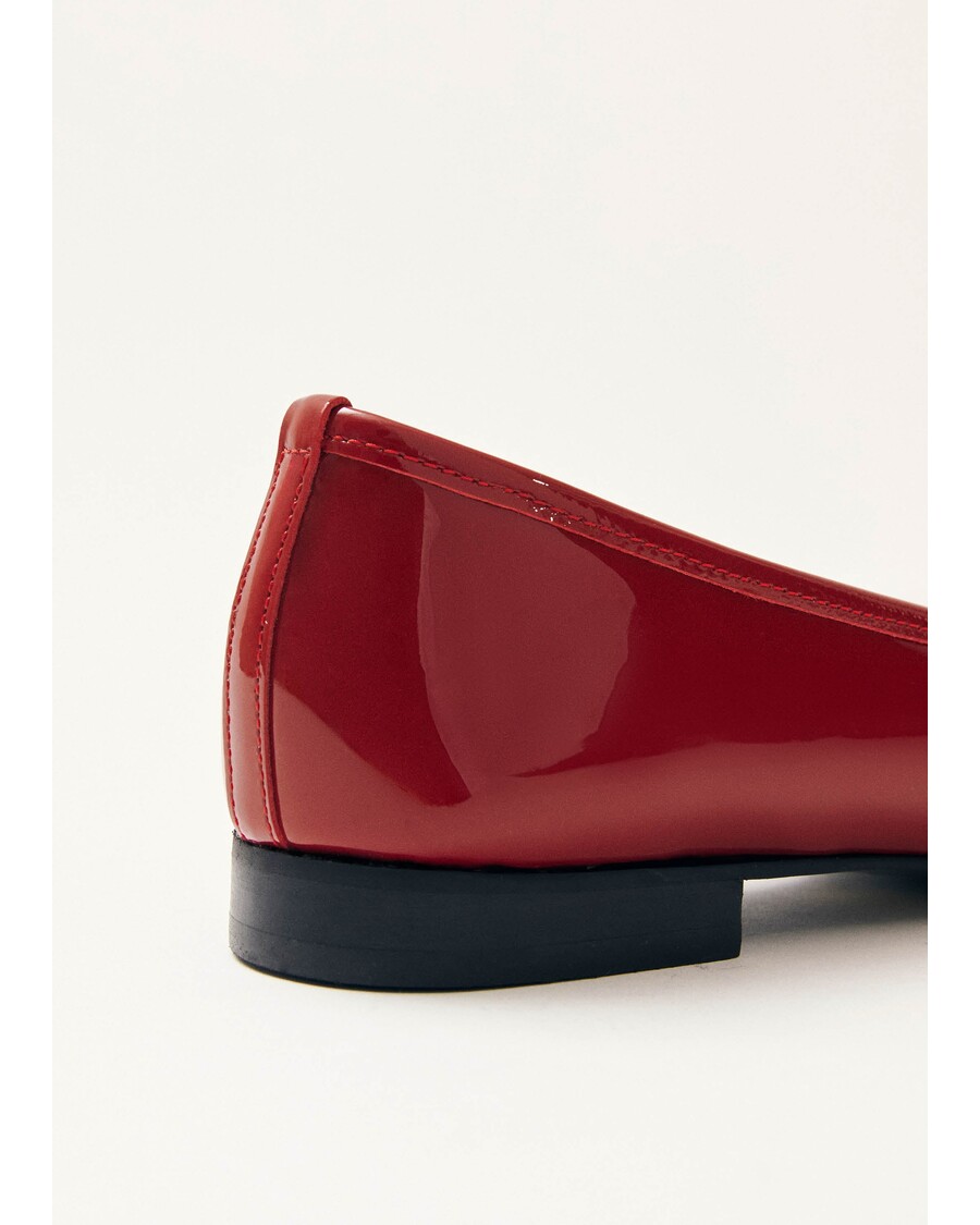 Alohas Oriana Onix Red Leather Ballet Flats