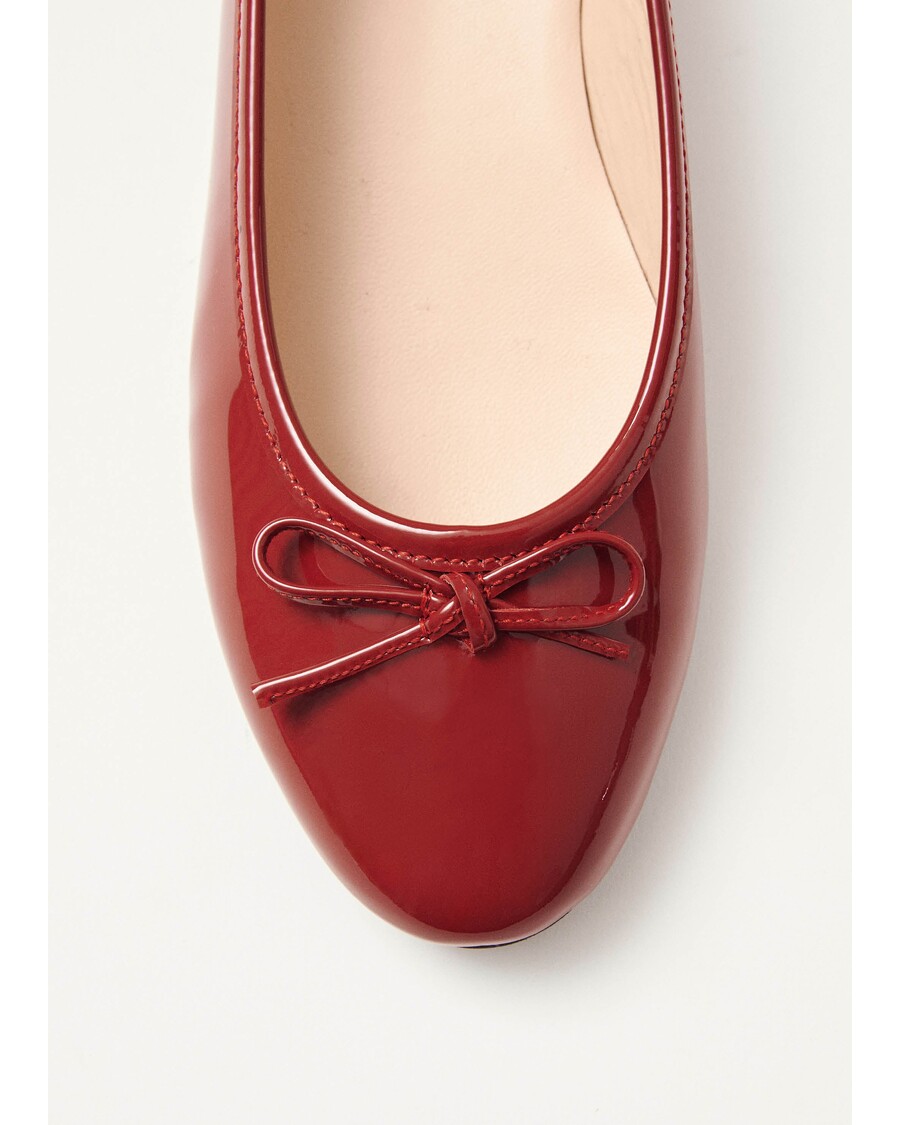 Alohas Oriana Onix Red Leather Ballet Flats