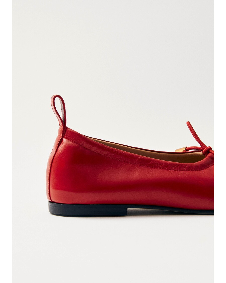 Alohas Rosalind Red Leather Ballet Flats