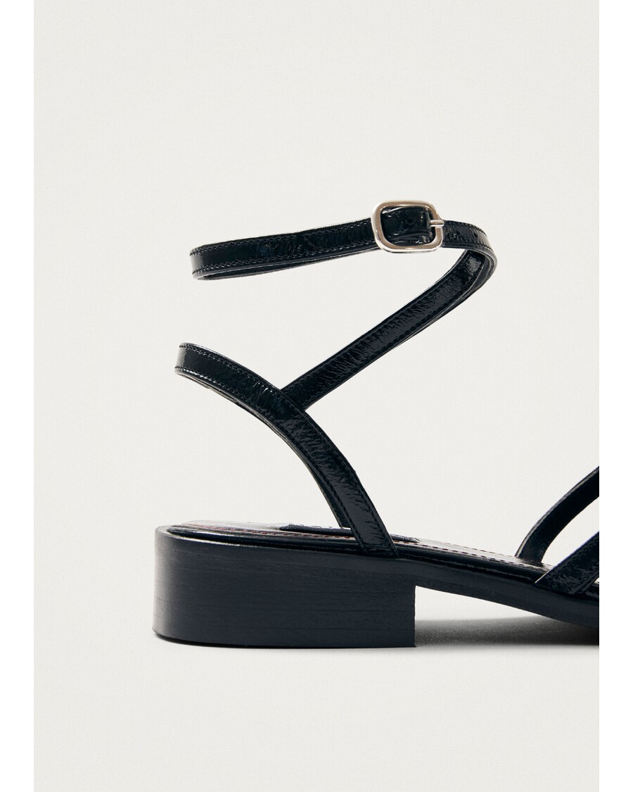 Alohas Aveline Black Leather Ballet Flats