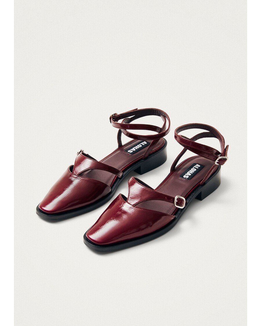 Alohas Aveline Burgundy Leather Ballet Flats