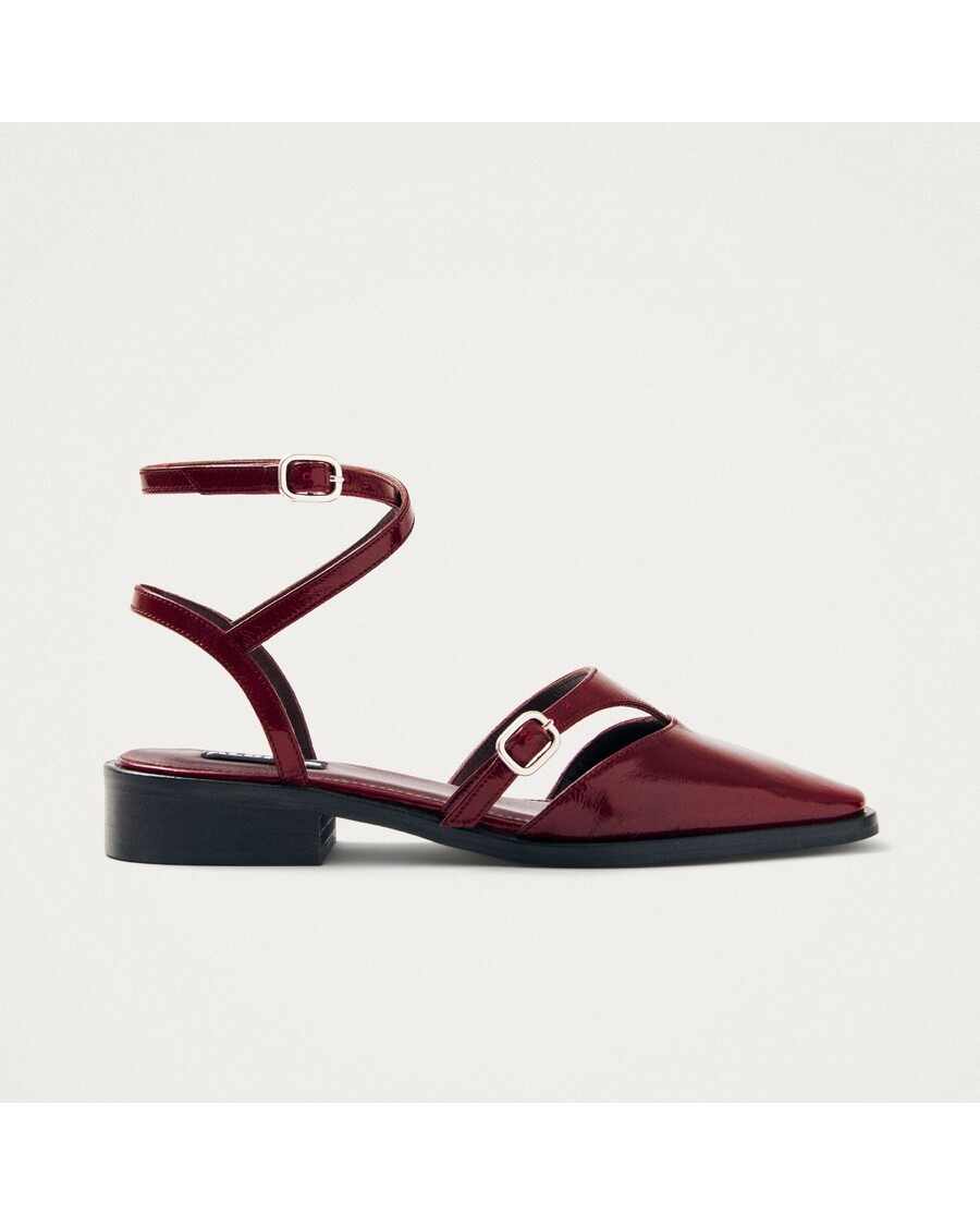 Alohas Aveline Burgundy Leather Ballet Flats
