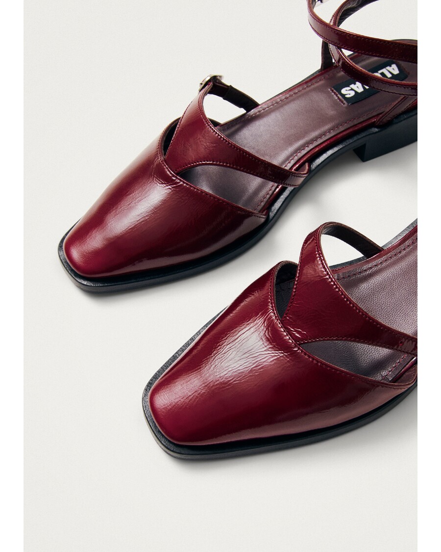 Alohas Aveline Burgundy Leather Ballet Flats