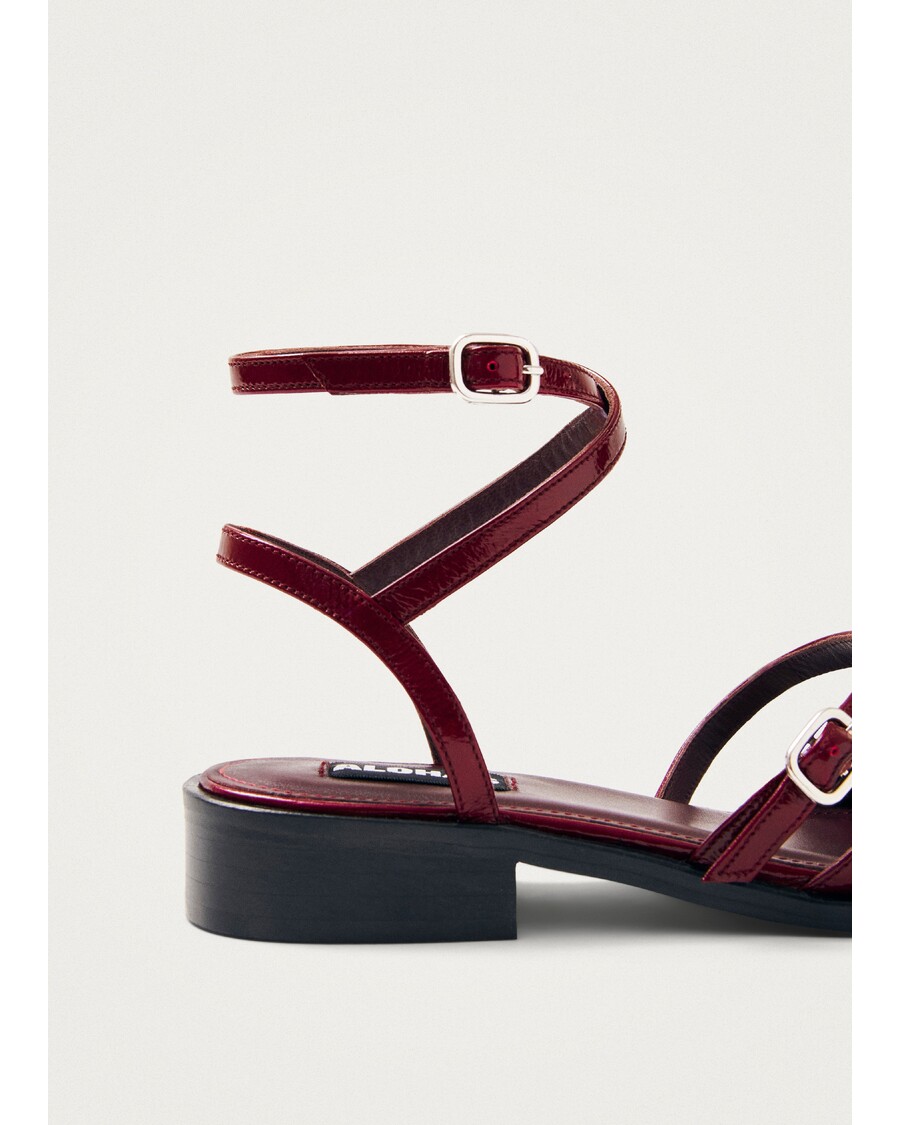 Alohas Aveline Burgundy Leather Ballet Flats