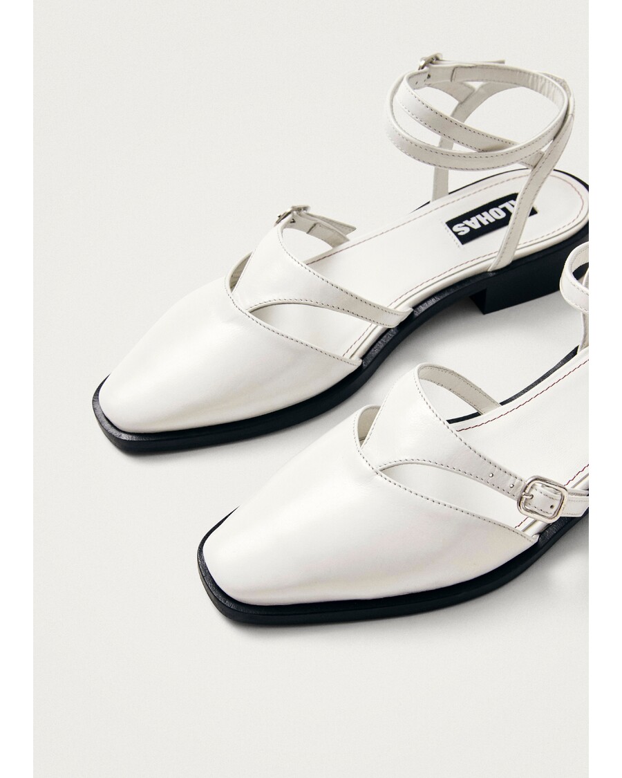 Alohas Aveline Cream Leather Ballet Flats