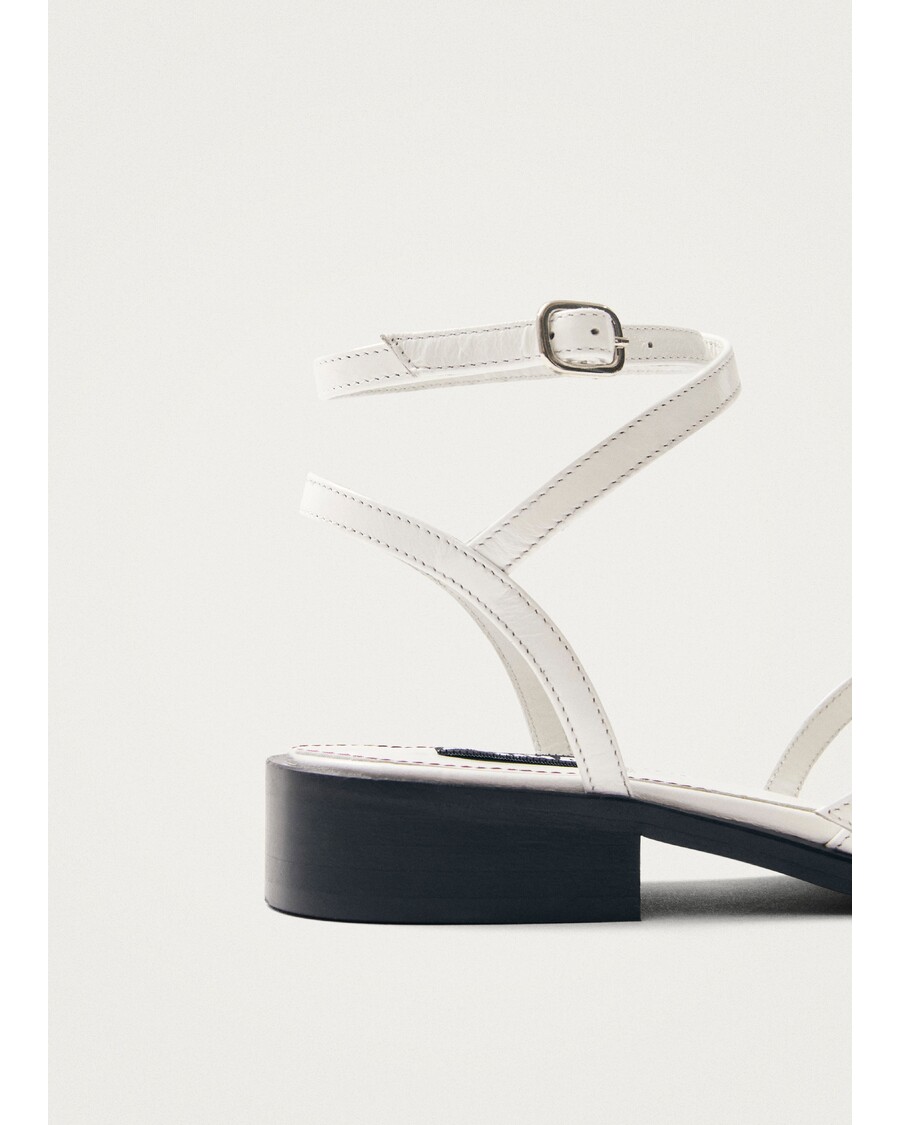 Alohas Aveline Cream Leather Ballet Flats