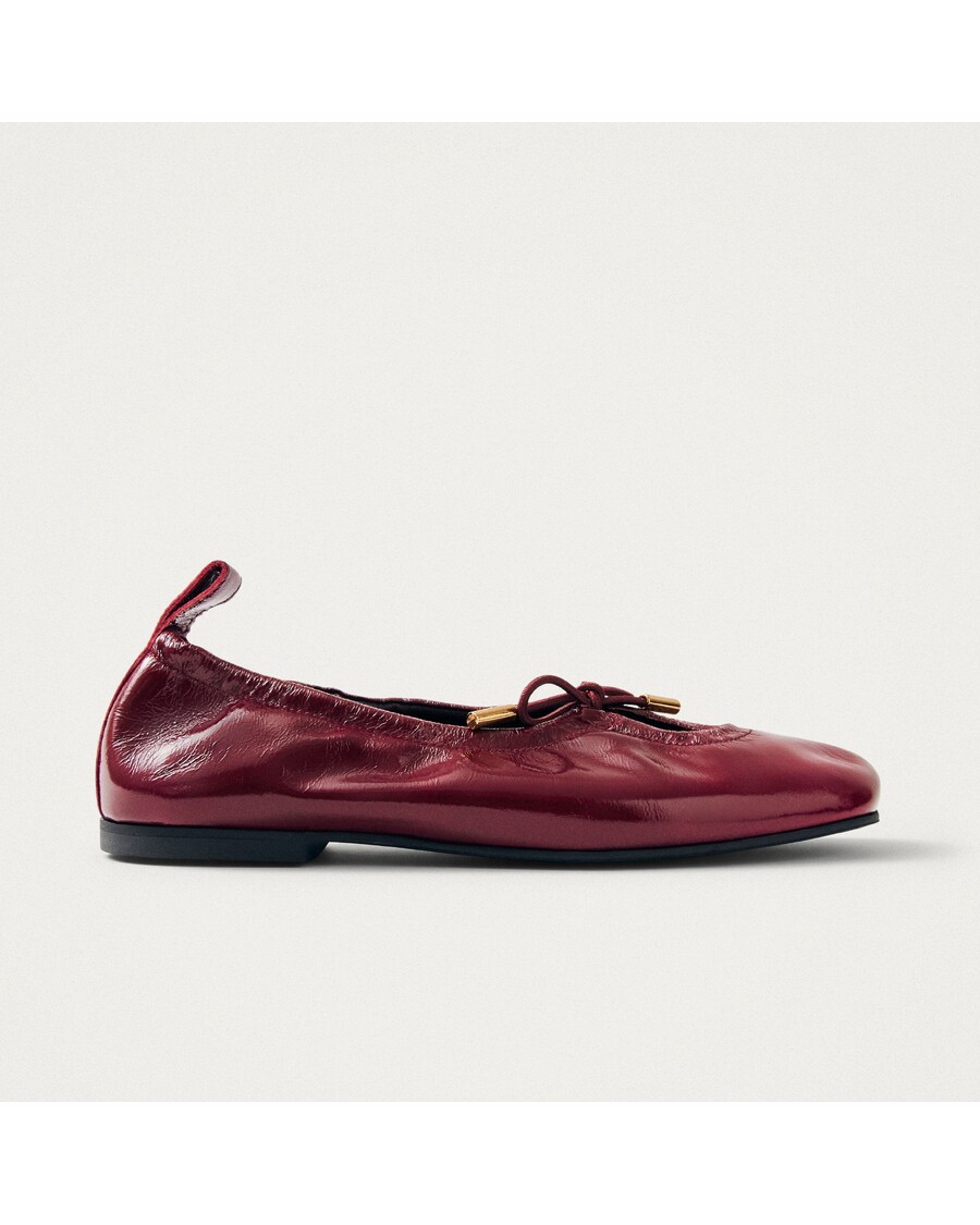 Alohas Rosalind Onix Burgundy Leather Ballet Flats