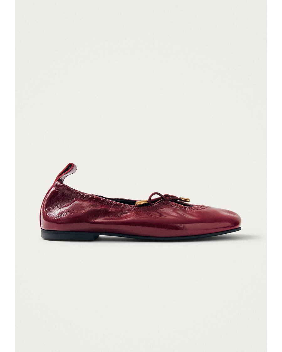 Alohas Rosalind Onix Burgundy Leather Ballet Flats
