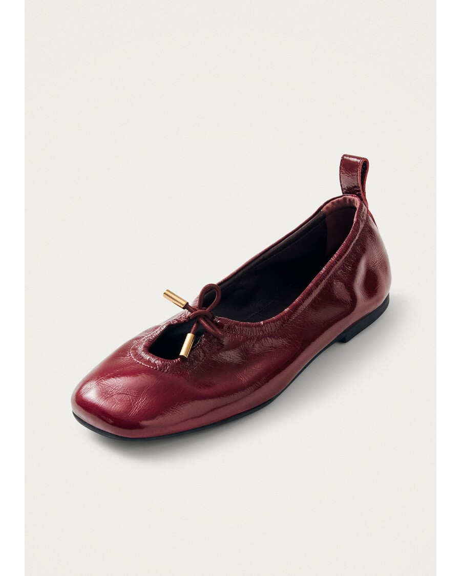 Alohas Rosalind Onix Burgundy Leather Ballet Flats