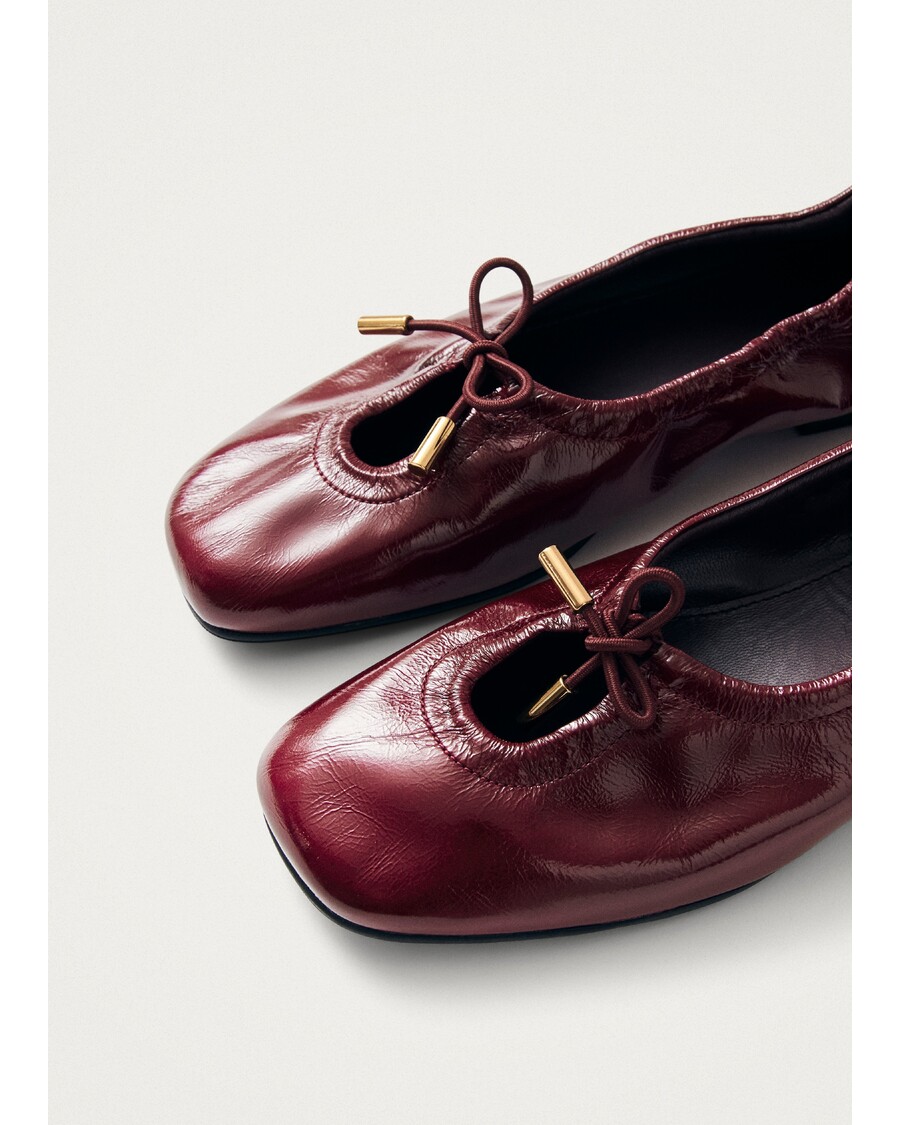 Alohas Rosalind Onix Burgundy Leather Ballet Flats