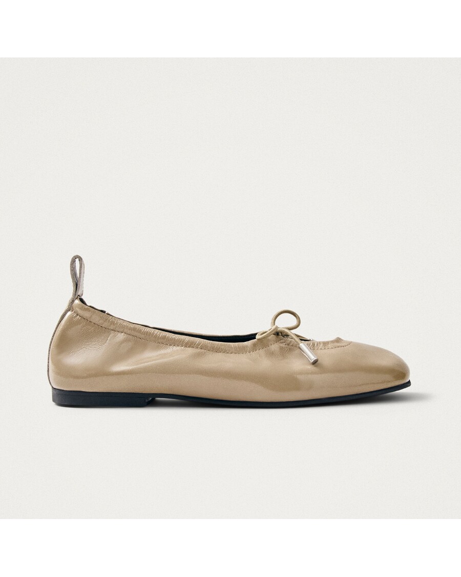 Alohas Rosalind Onix Beige Leather Ballet Flats