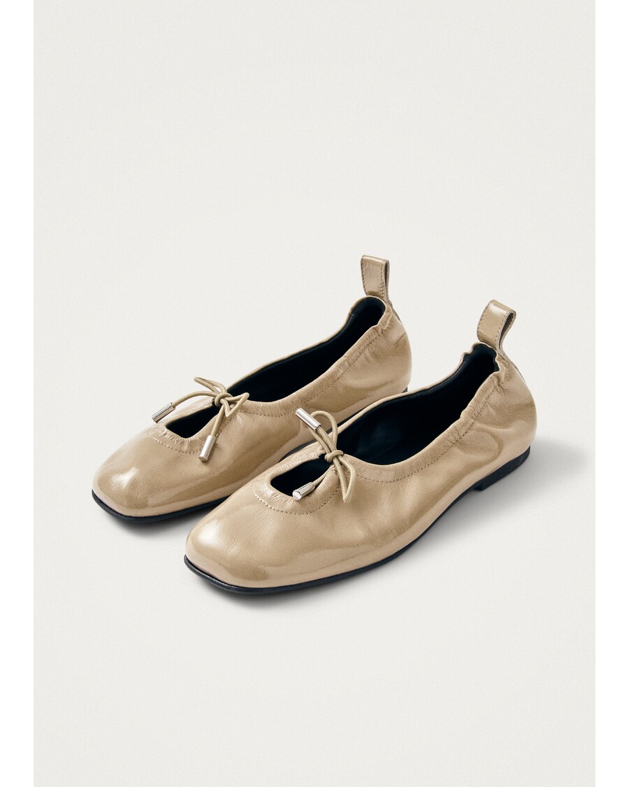 Alohas Rosalind Onix Beige Leather Ballet Flats