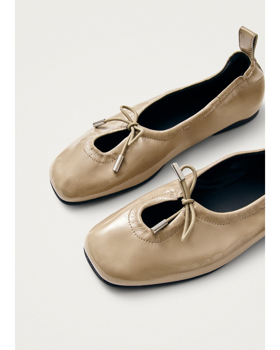 Alohas Rosalind Onix Beige Leather Ballet Flats