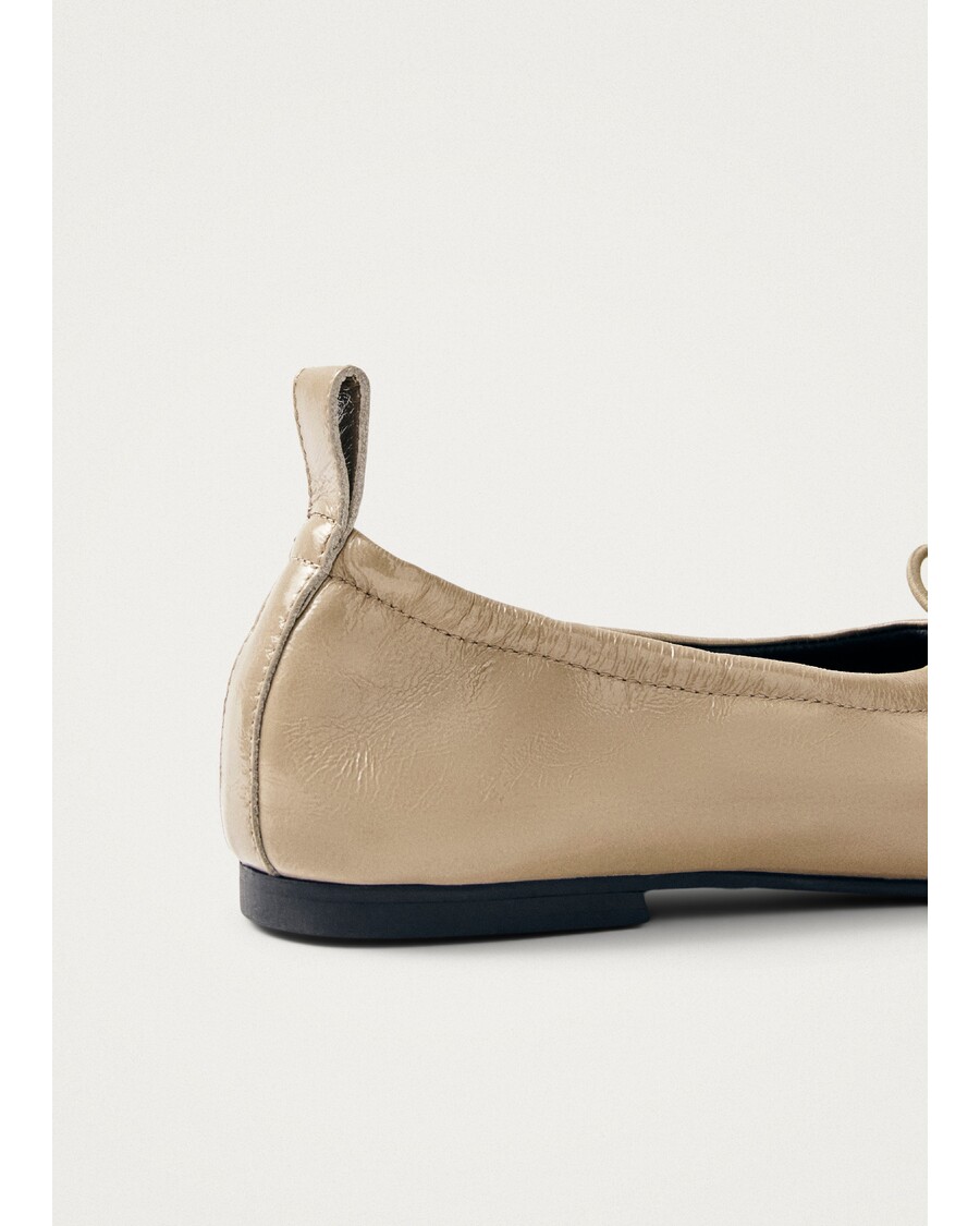 Alohas Rosalind Onix Beige Leather Ballet Flats