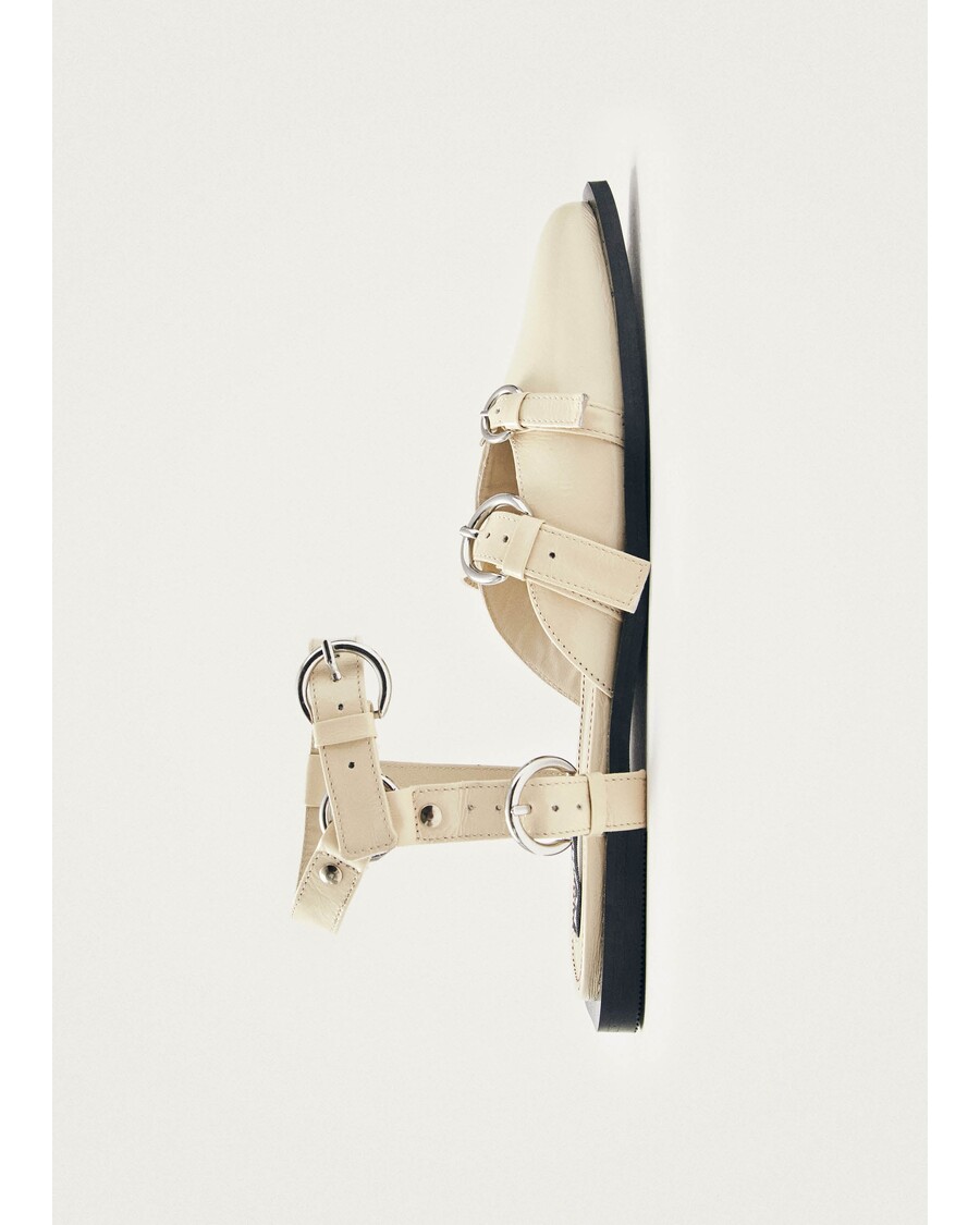 Alohas Thalara Onix Cream Leather Ballet Flats