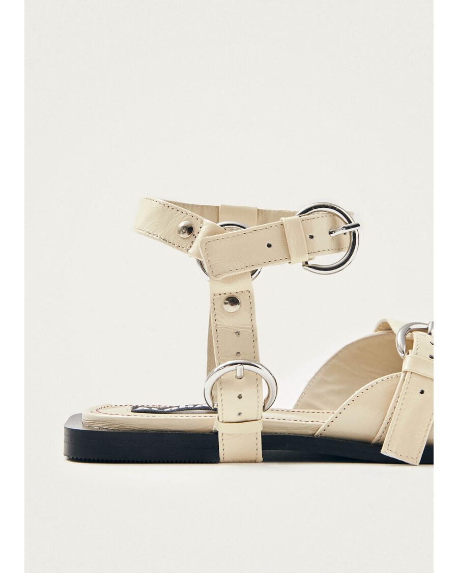 Alohas Thalara Onix Cream Leather Ballet Flats