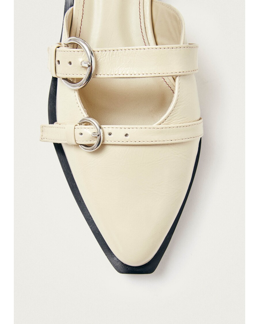 Alohas Thalara Onix Cream Leather Ballet Flats