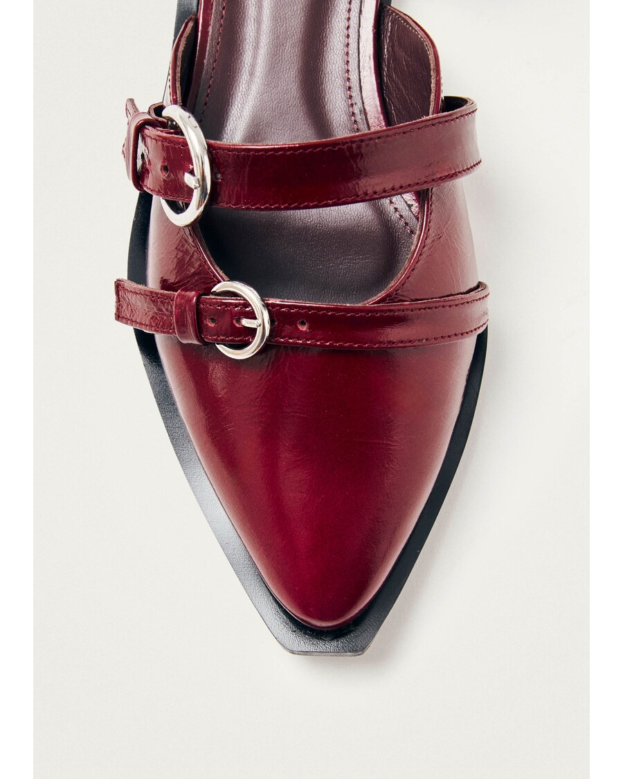 Alohas Thalara Onix Burgundy Leather Ballet Flats
