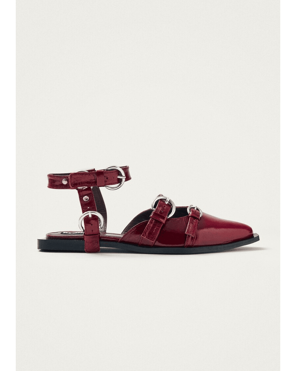 Alohas Thalara Onix Burgundska Kožna Baletanka