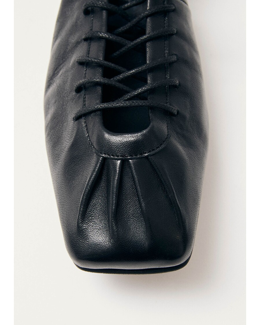 Alohas Aureline Black Leather Ballet Flats
