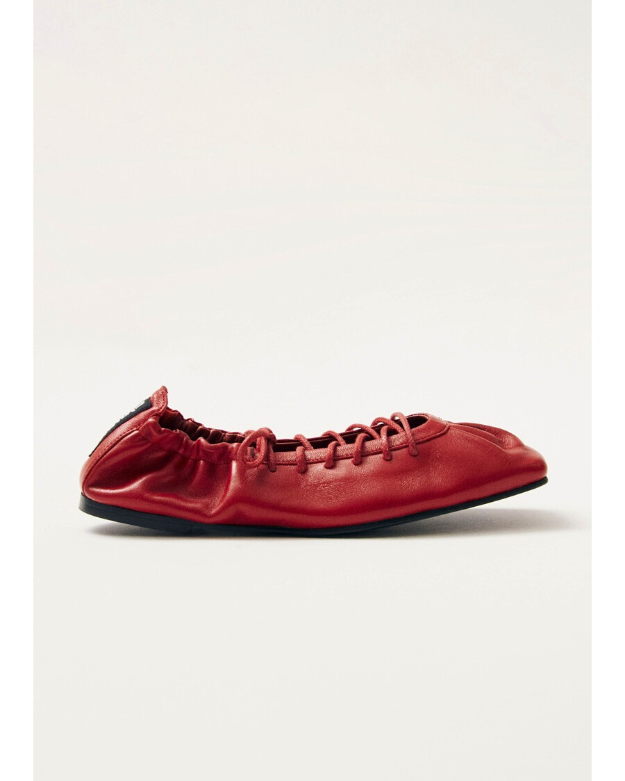 Alohas Aureline Red Leather Ballet Flats