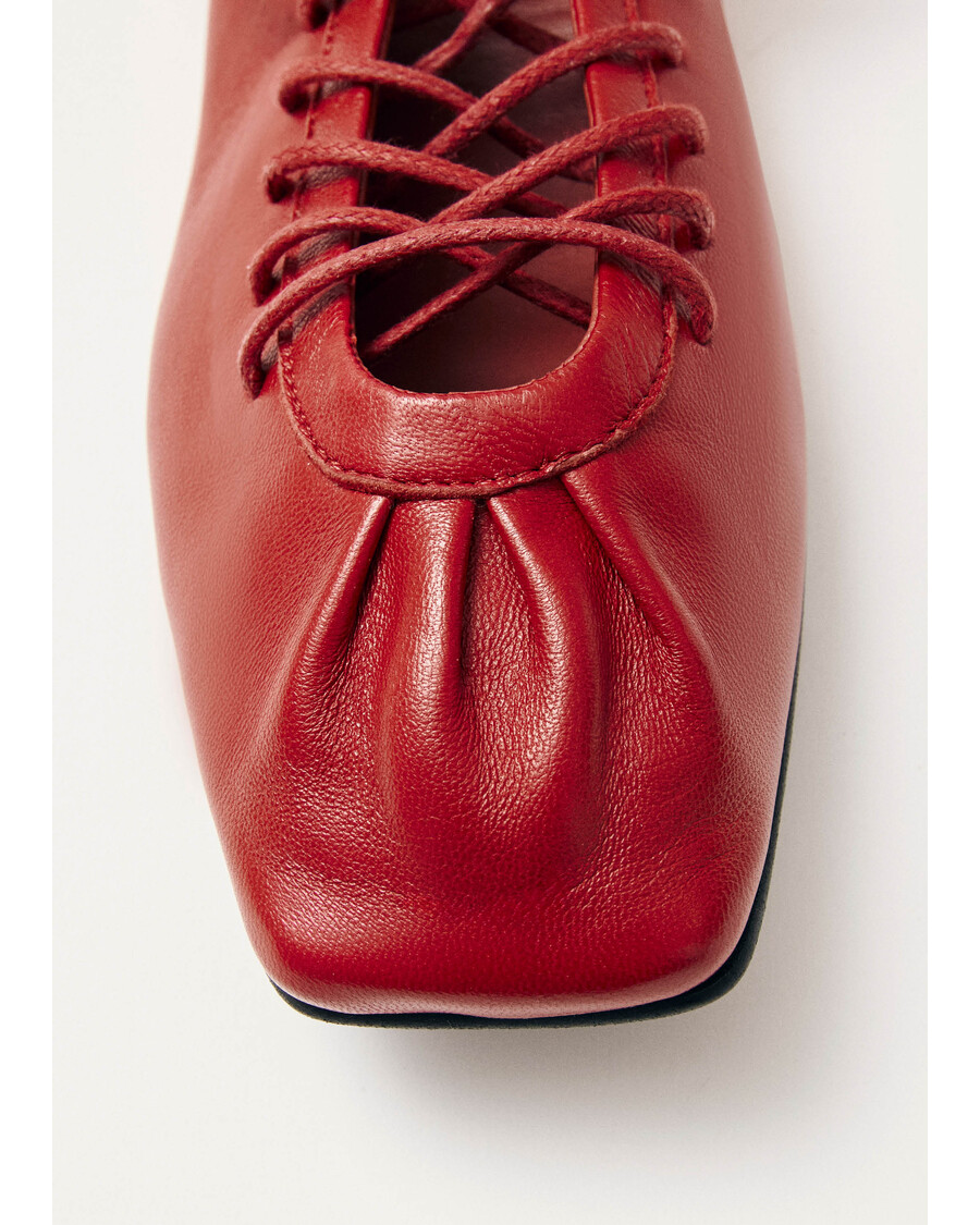 Alohas Aureline Red Leather Ballet Flats
