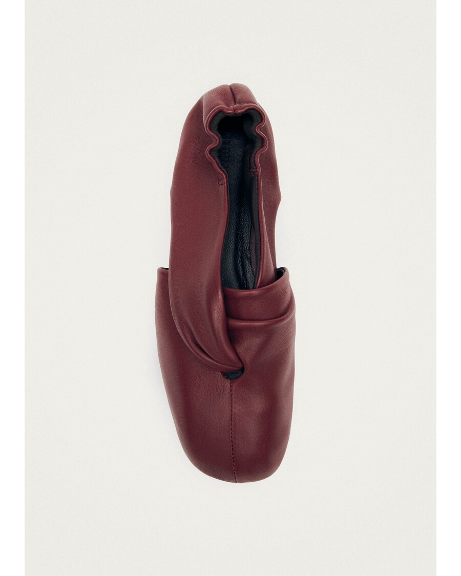 Alohas Alaula Burgundy Leather Ballet Flats