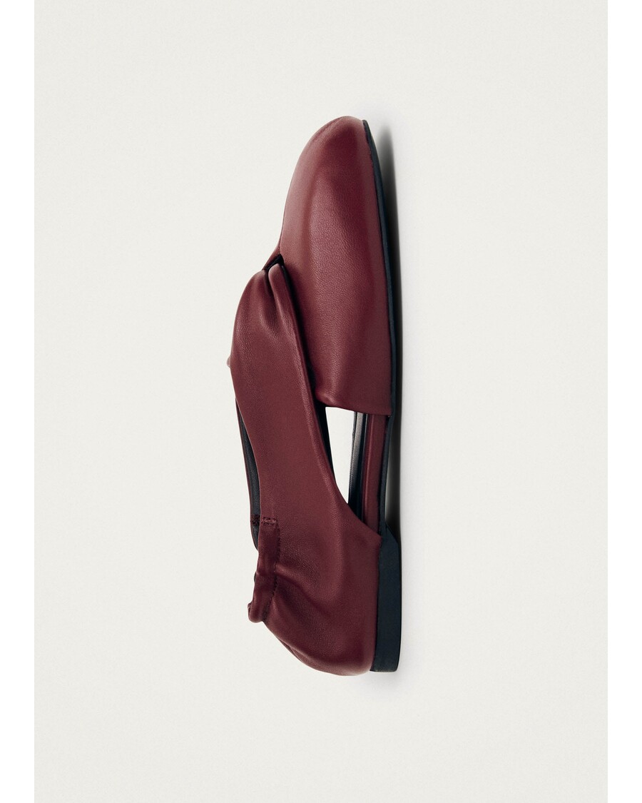 Alohas Alaula Burgundy Leather Ballet Flats
