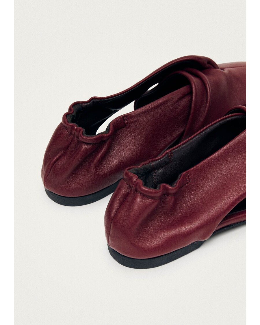 Alohas Alaula Burgundy Leather Ballet Flats