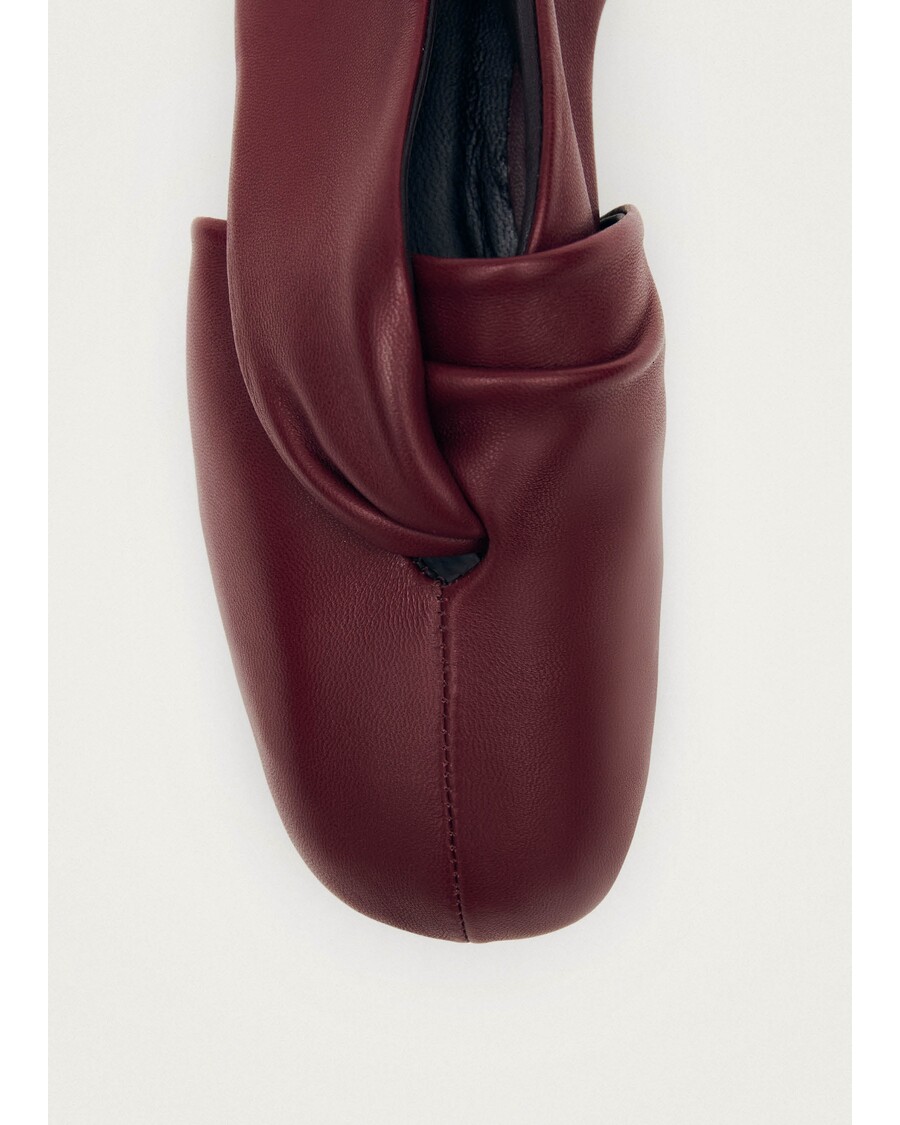 Alohas Alaula Burgundy Leather Ballet Flats