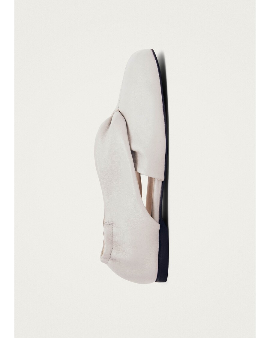Alohas Alaula Light Grey Leather Ballet Flats