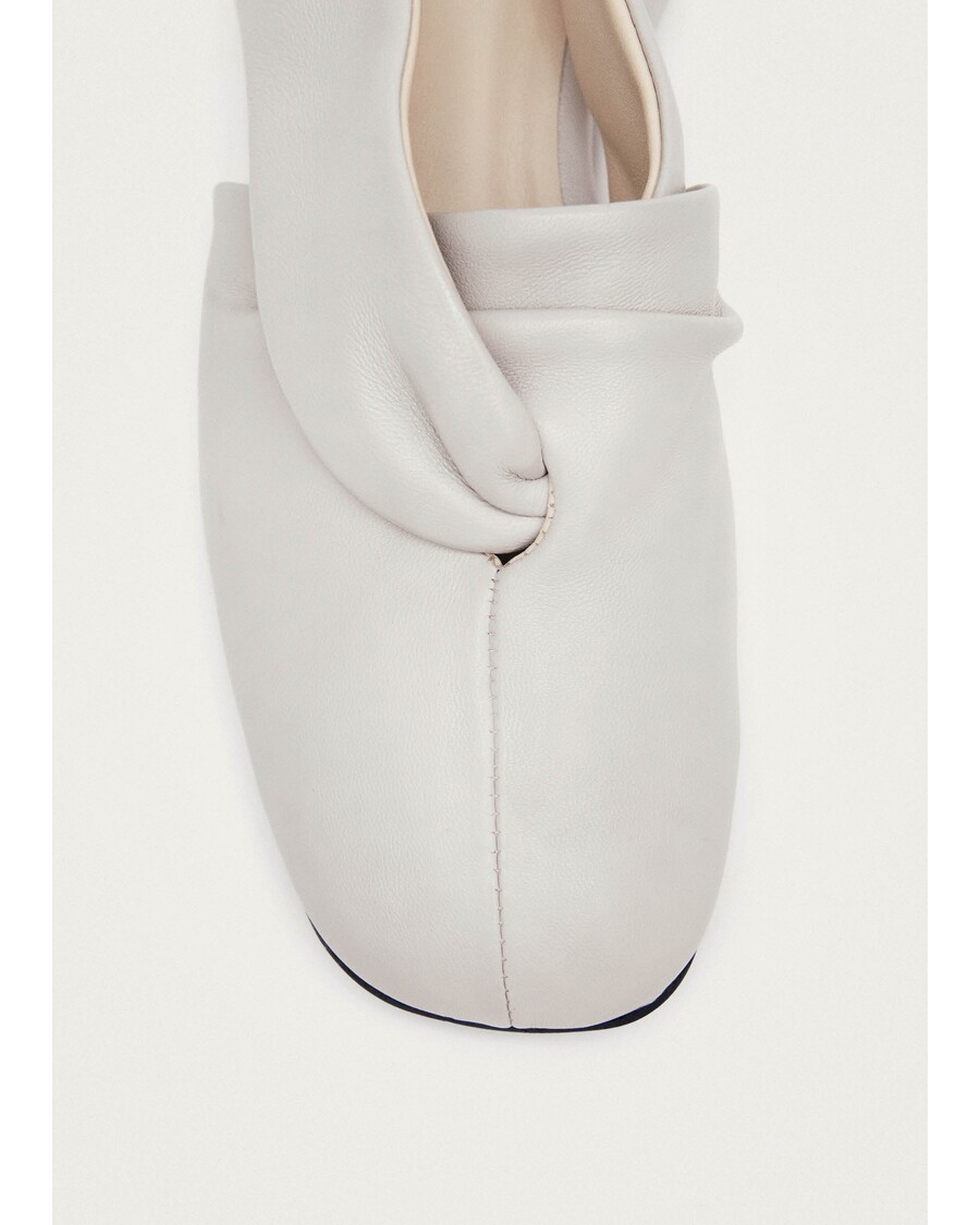 Alohas Alaula Light Grey Leather Ballet Flats