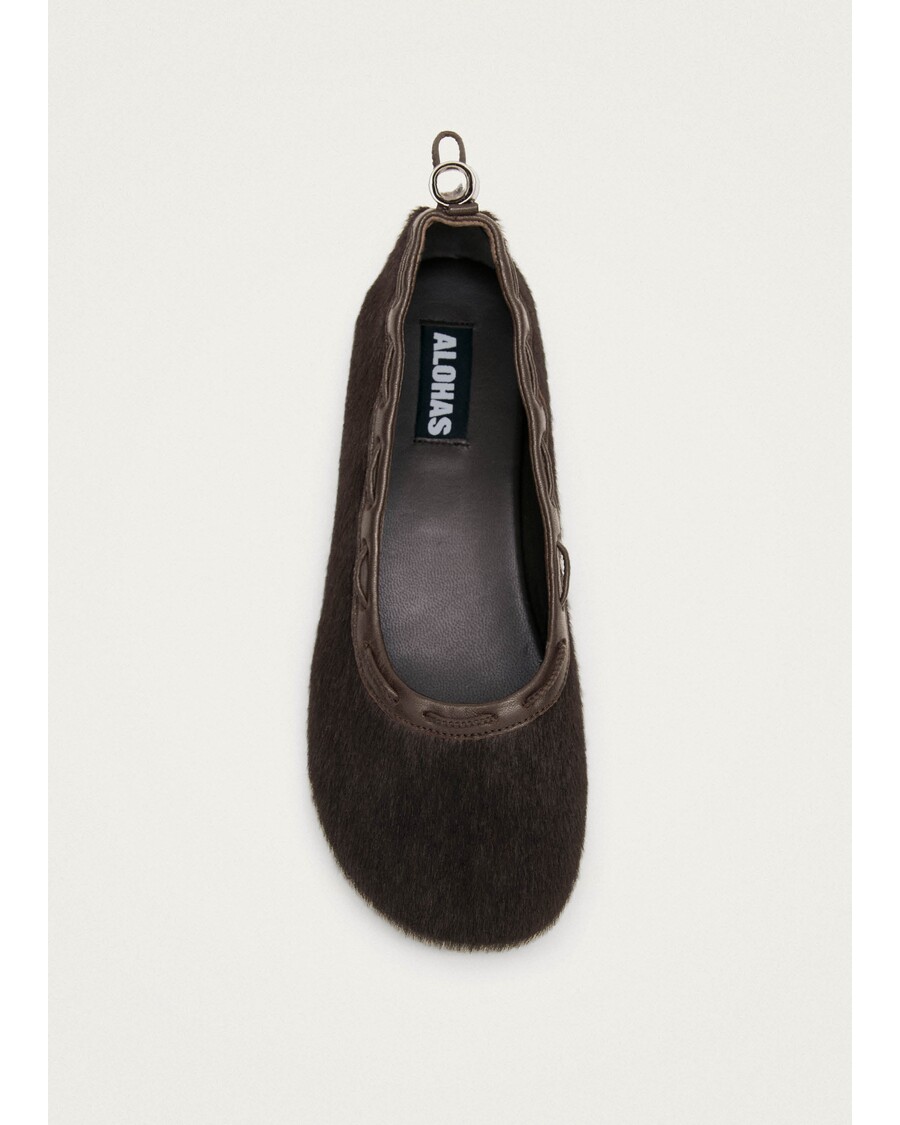 Alohas Gill Soft Brown Leather Ballet Flats