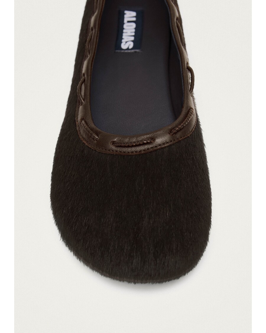 Alohas Gill Soft Brown Leather Ballet Flats