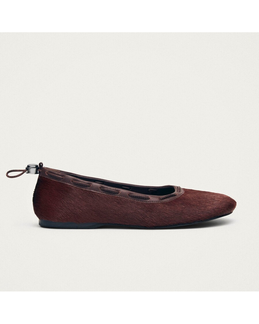 Alohas Gill Soft Burgundy Leather Ballet Flats