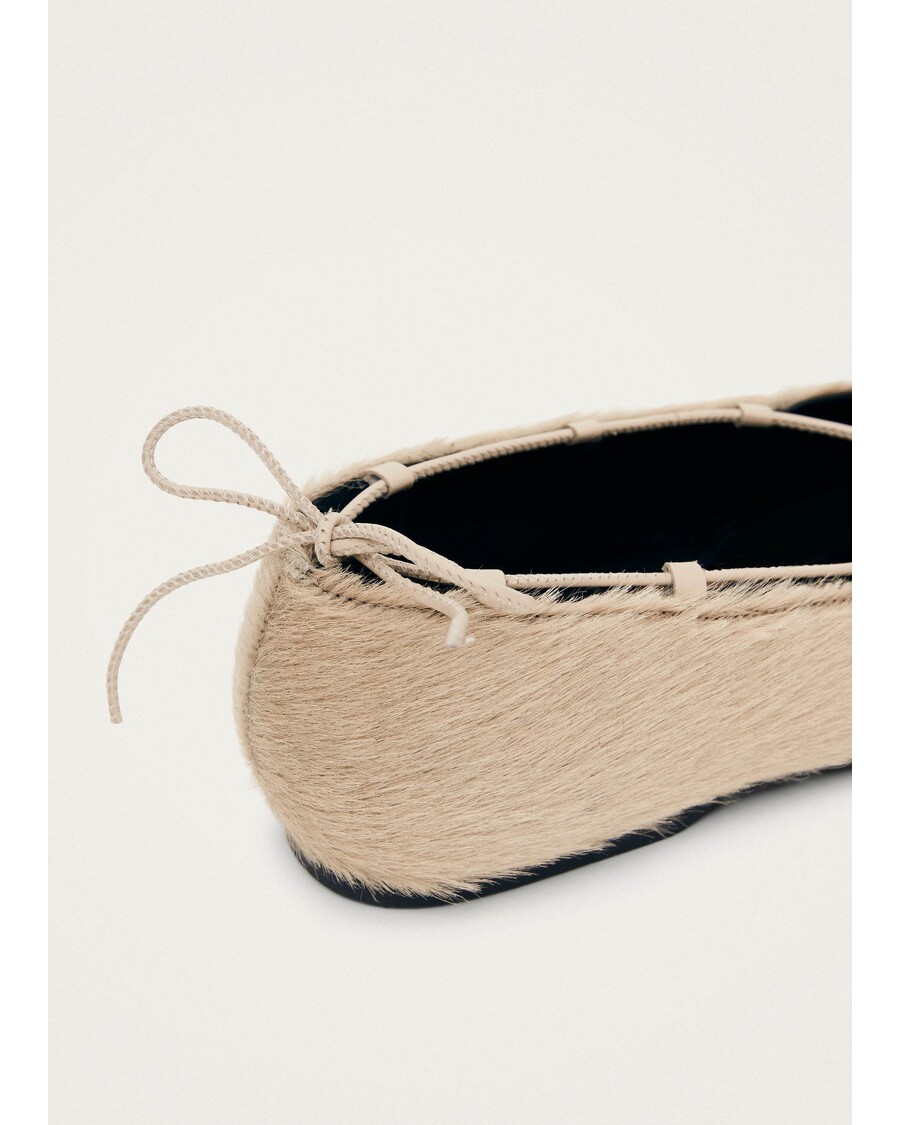 Alohas Hollis Soft Cream Leather Ballet Flats