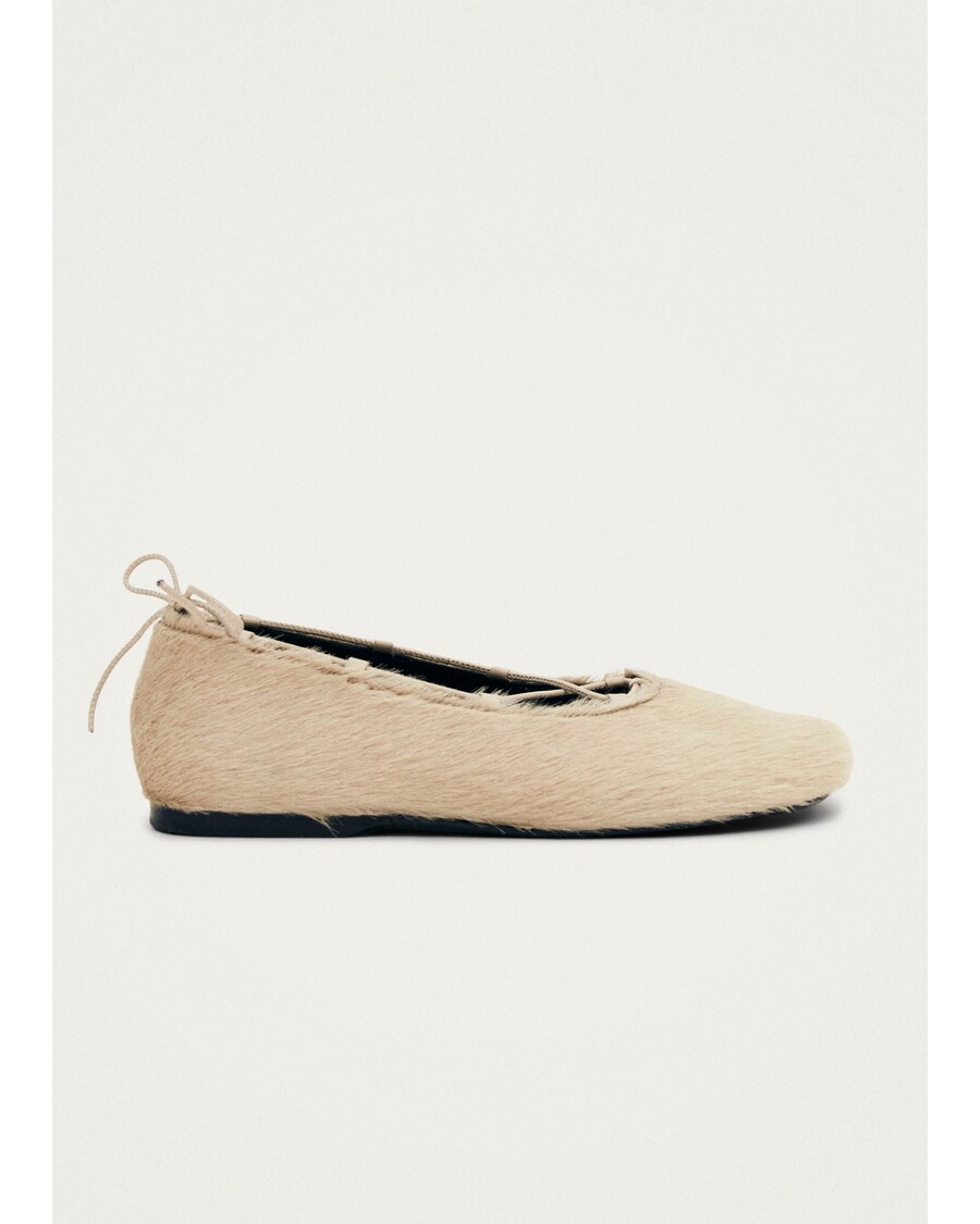 Alohas Hollis Soft Cream Leather Ballet Flats