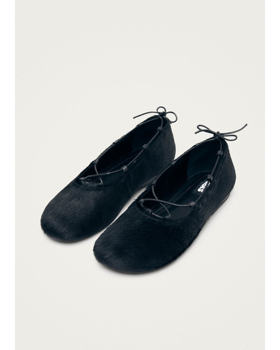 Alohas Hollis Soft Black Leather Ballet Flats