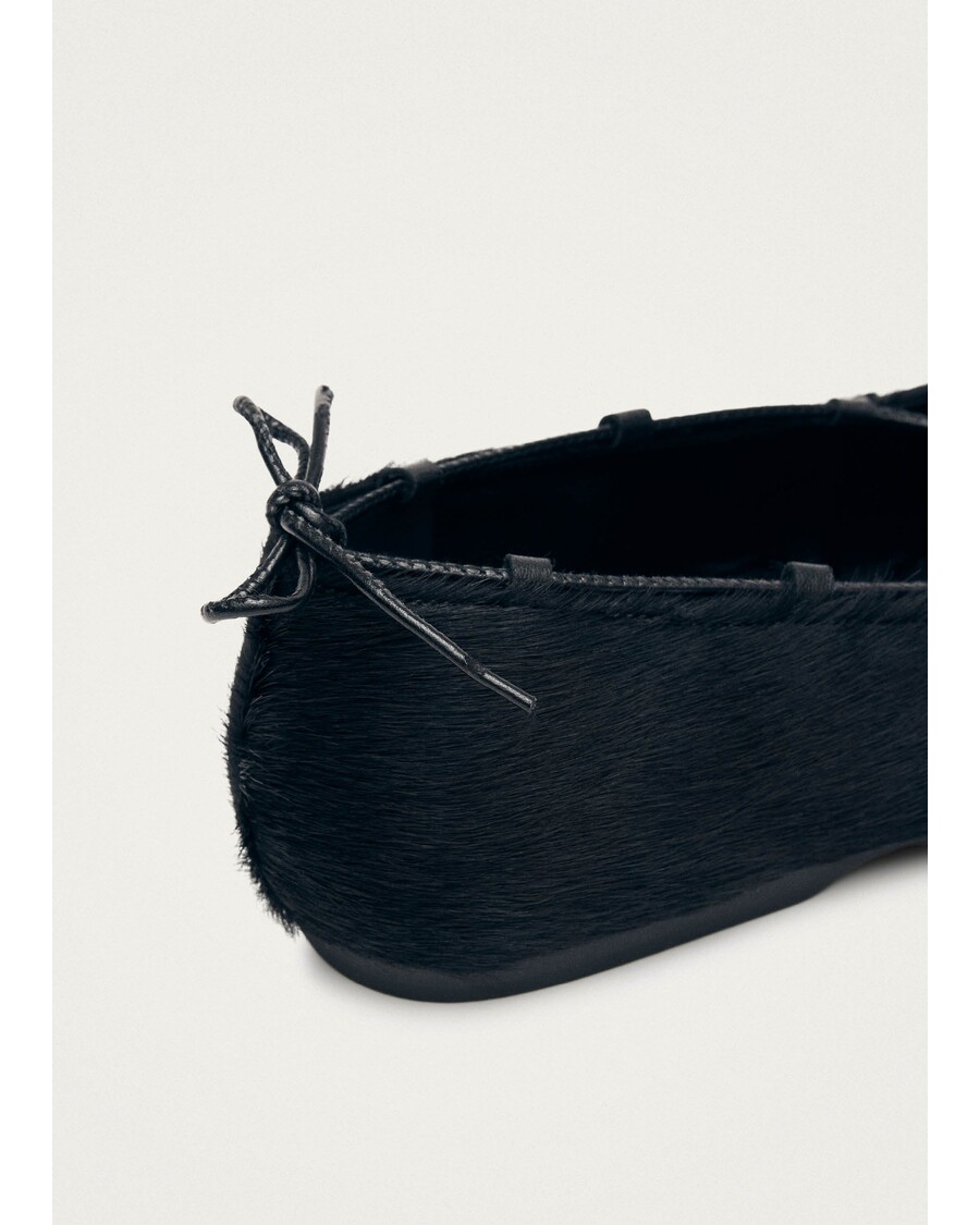 Alohas Hollis Soft Black Leather Ballet Flats