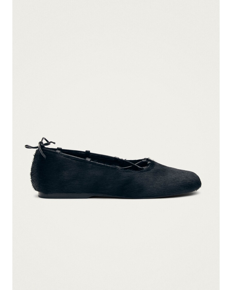 Alohas Hollis Soft Black Leather Ballet Flats