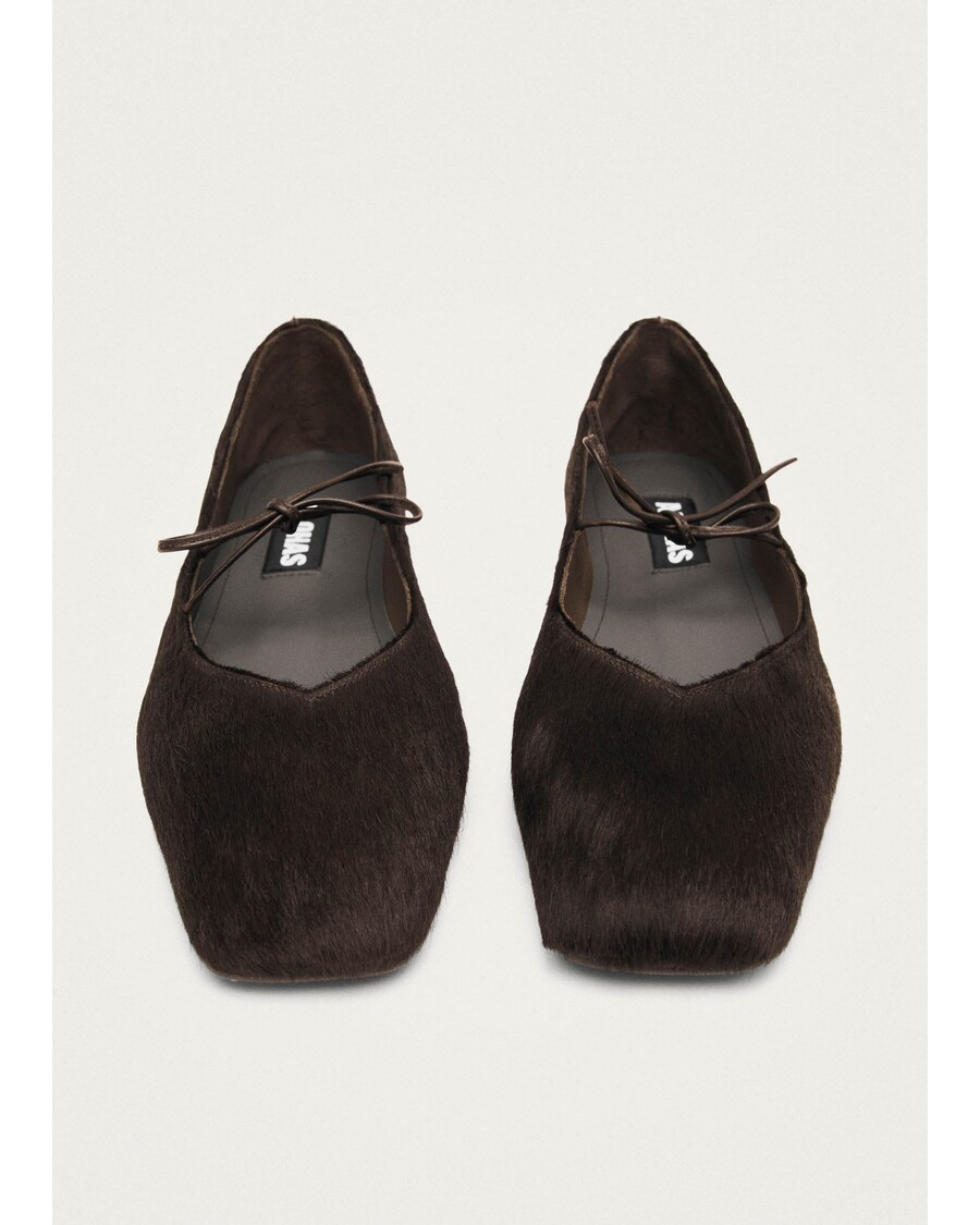 Alohas Sway Soft Brown Leather Ballet Flats