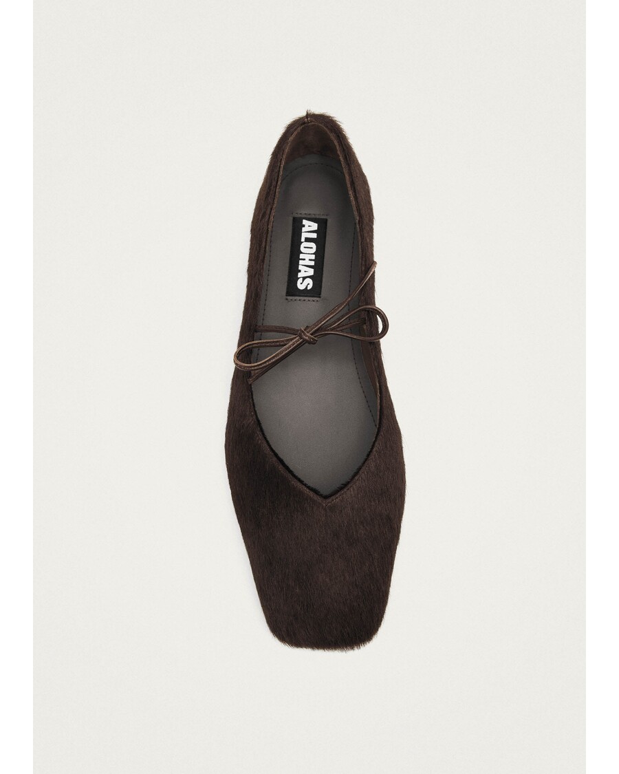 Alohas Sway Soft Brown Leather Ballet Flats