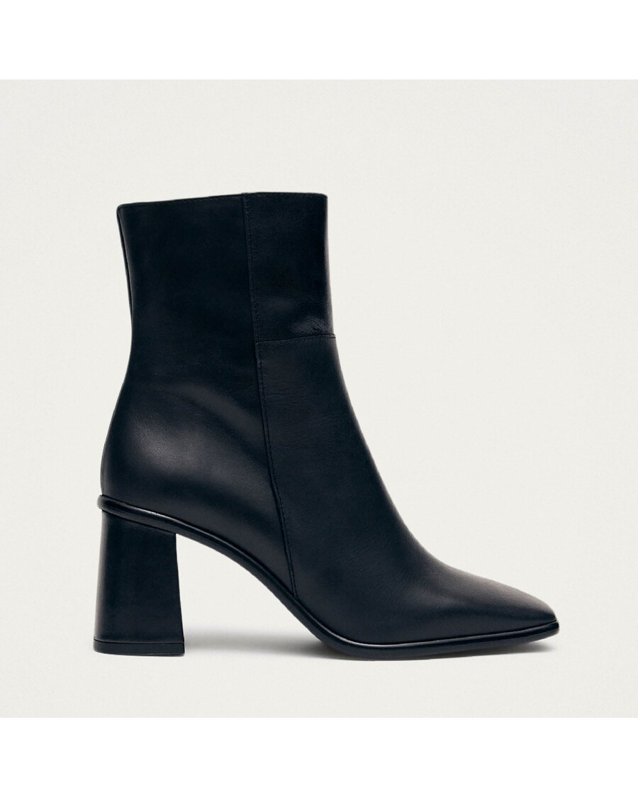 Alohas West Vintage Total Black Leather Ankle Boots