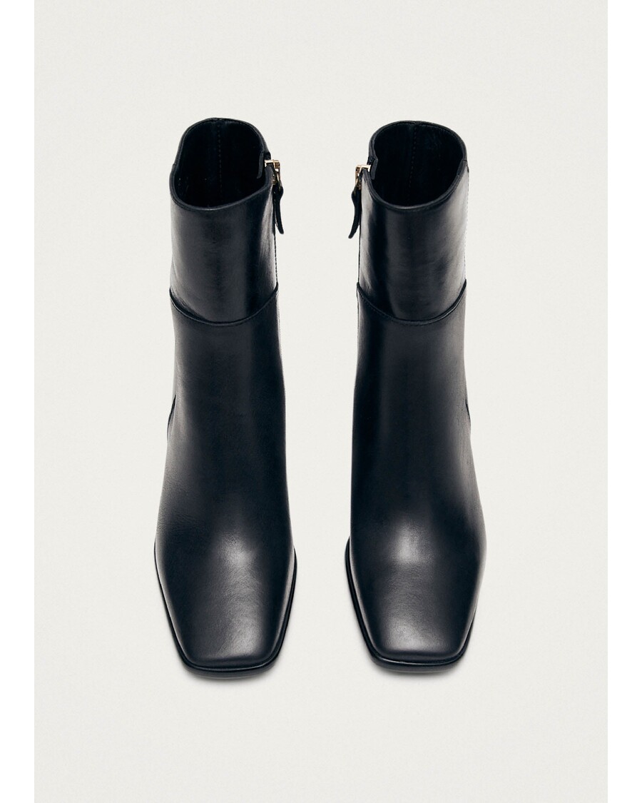 Alohas West Vintage Total Black Leather Ankle Boots