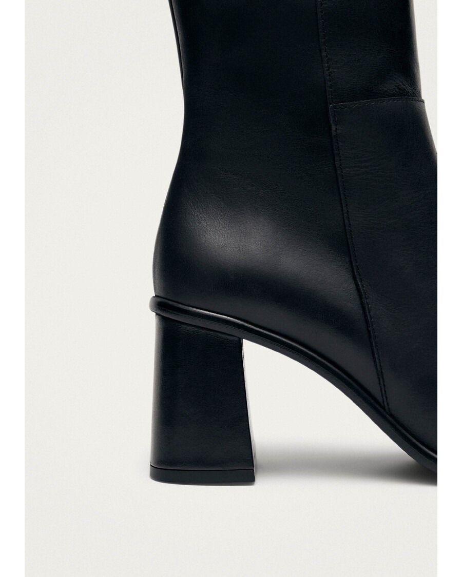 Alohas West Vintage Total Black Leather Ankle Boots