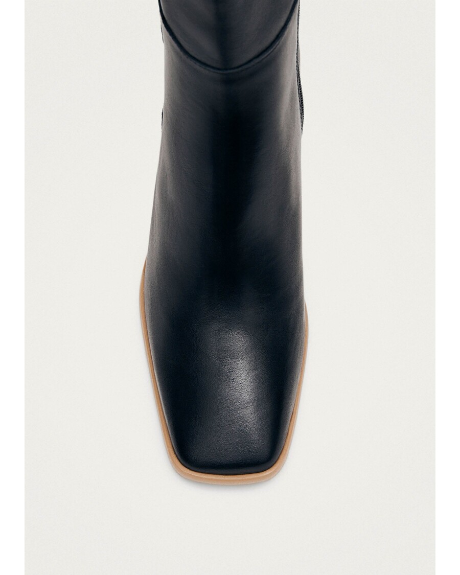 Alohas West Vintage Black Leather Ankle Boots