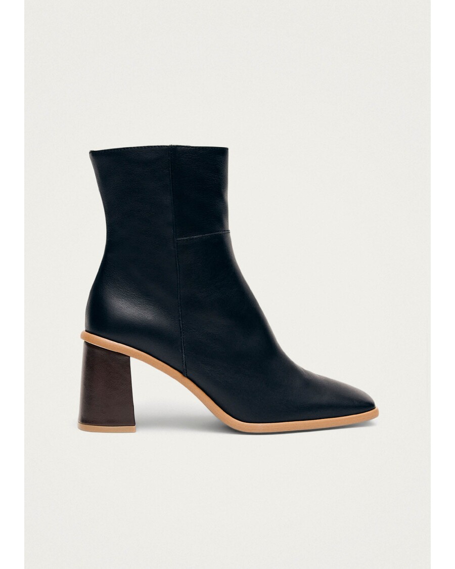Alohas West Vintage Black Leather Ankle Boots