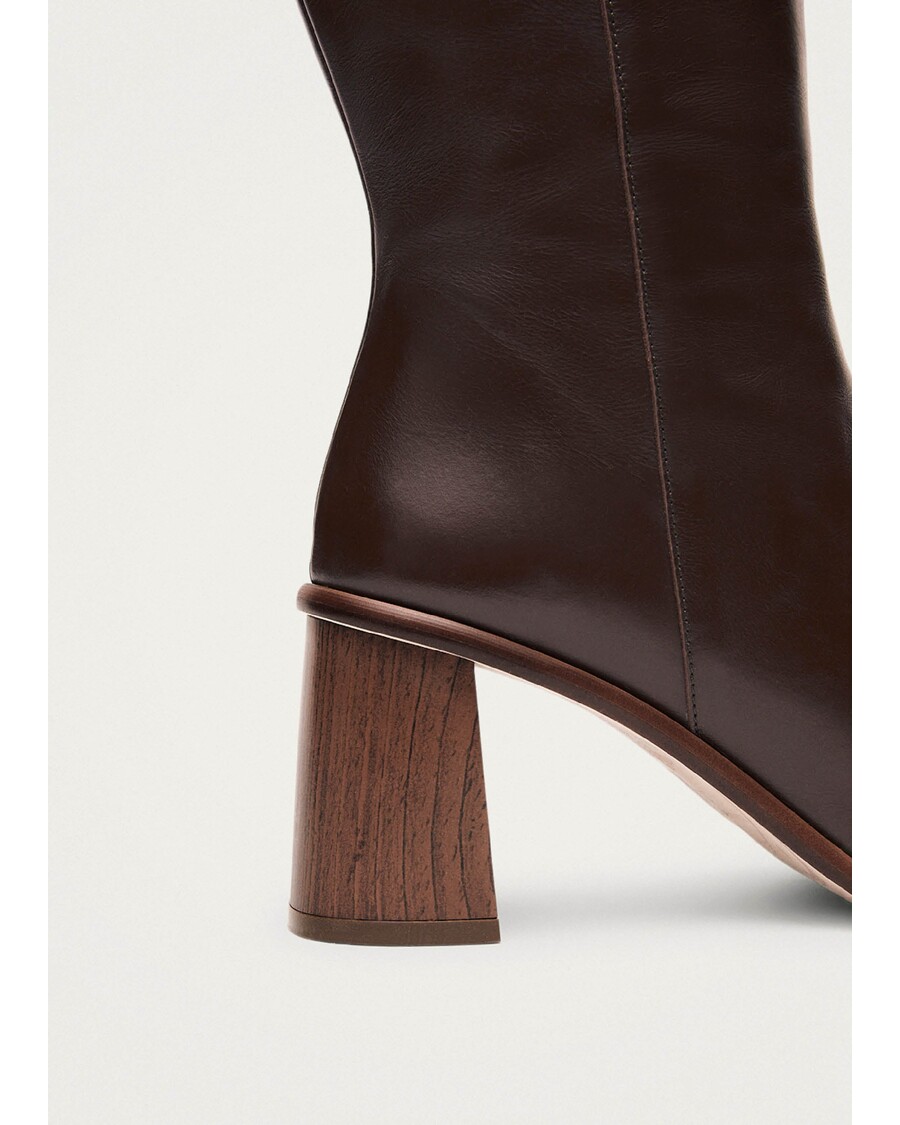 Alohas East Coffee Brown Leather Boots