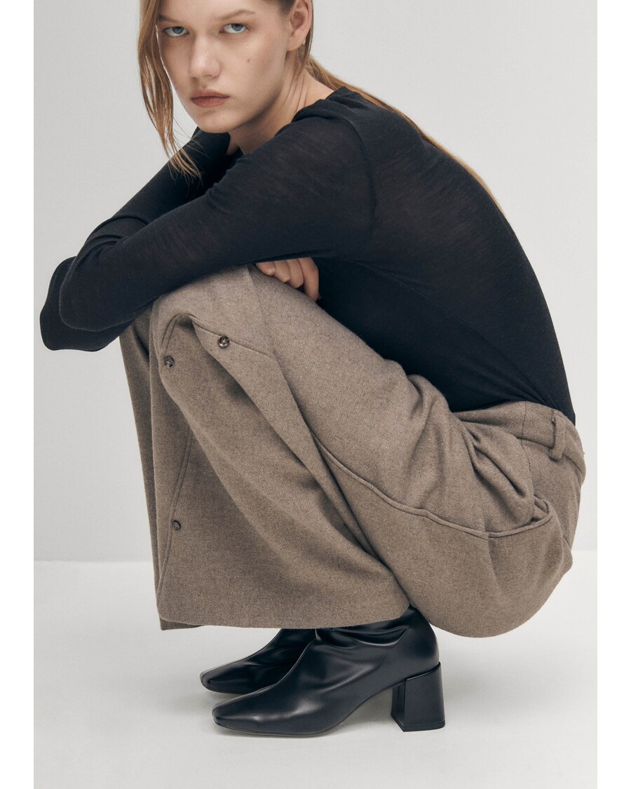 Alohas Watercolor Black Vegan Leather Ankle Boots